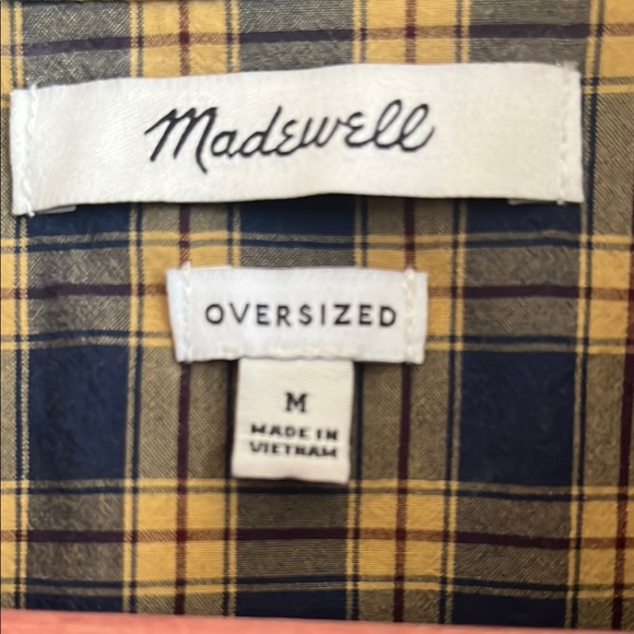Madewell The Signature Poplin Crop Shirt in Plaid Size M - Picture 3 of 6